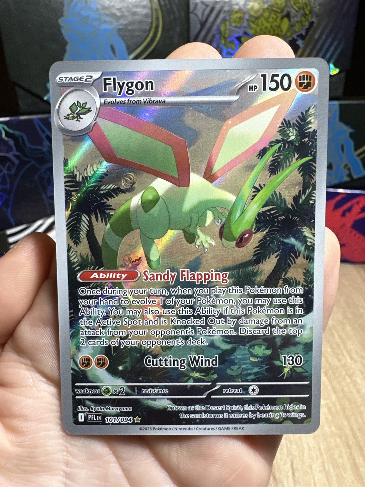 Flygon 101/94 Phantasmal Flames English Pokémon TCG Card Illustration Rare NM