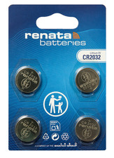 100 25 cards of 4 each  Renata CR2032 3V Lithium Coin Cells - EXP. 04/2032
