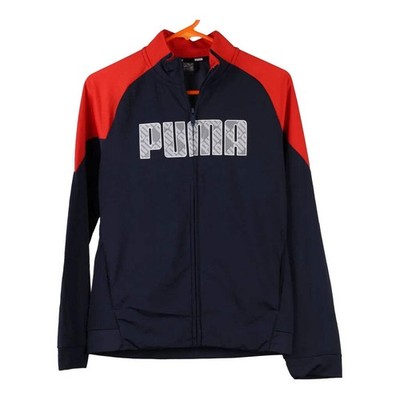 Alter 13-14 Puma Spellout Trainingsjacke - Large Navy Baumwolle