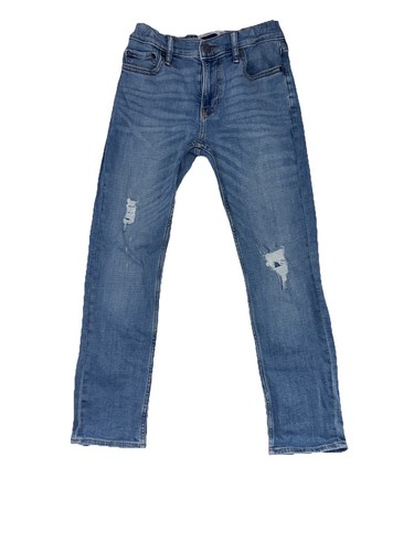 abercrombie Kids Boys Skinny Distressed Medium Wash Blue Jeans Size 11/12