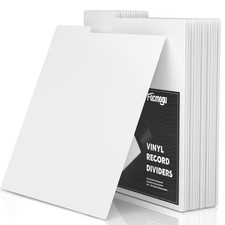 20 PCS 12" White Plastic Vinyl Record Dividers for LP DVD Organization