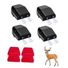 Deer Whistles for Car, Auto Save a Deer Warning Device, Universal 4 PCS Black