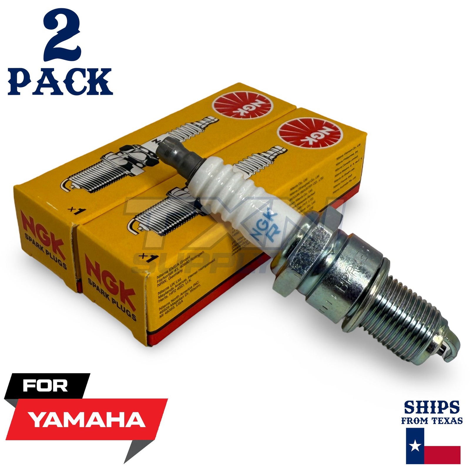 2 NGK Spark Plugs - For Yamaha Superjet 700B Watercraft