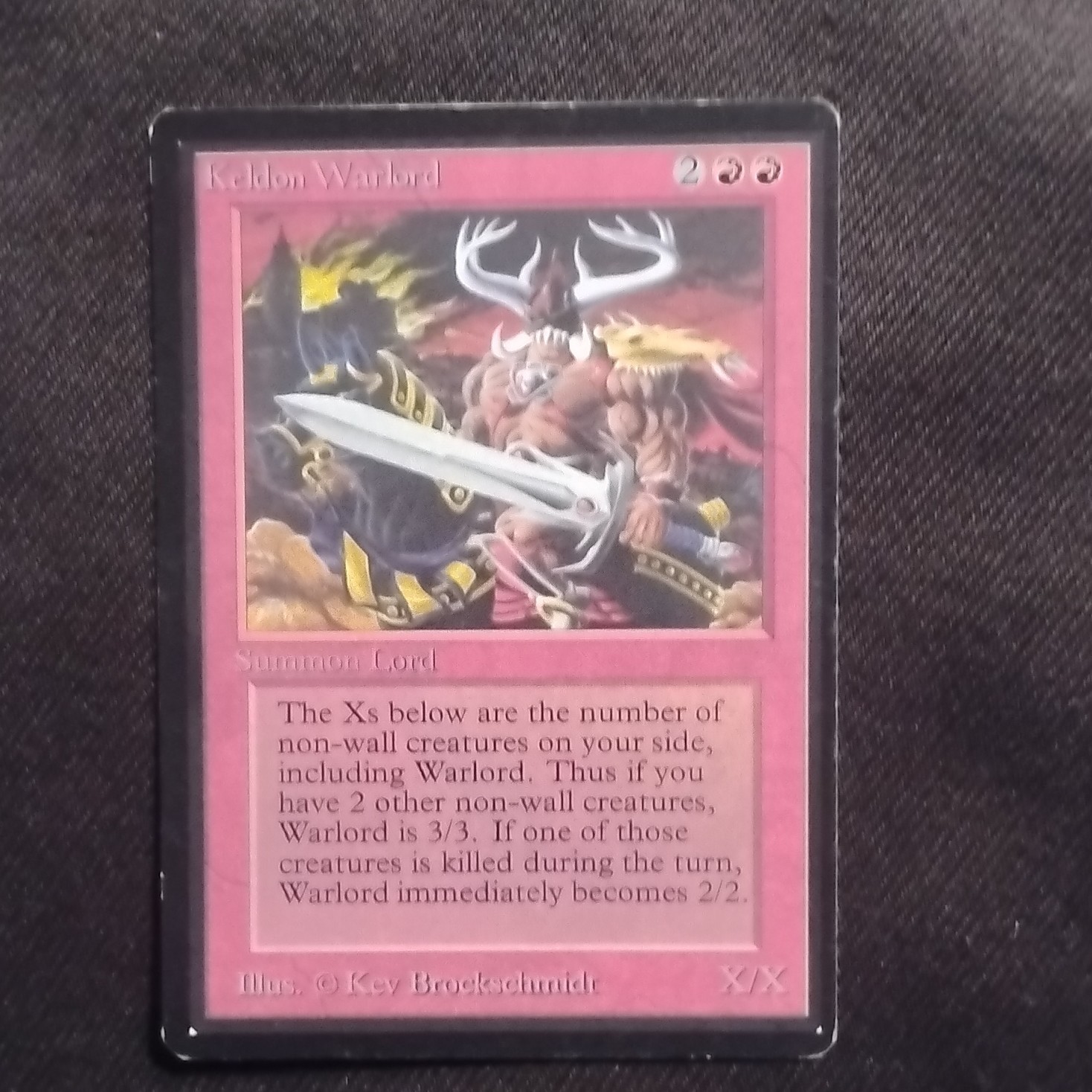 Magic: The Gathering Beta Keldon Warlord Creature Red Regular English