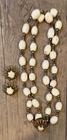 New ListingMiriam Haskell White Milk Glass Gold Tone Necklace and Earrings Set