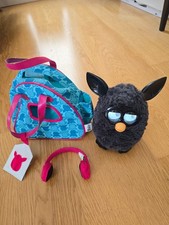 Hasbro Furby Boom Black Bat Charcoal Talking Interactive Pet 2012. Incl bag