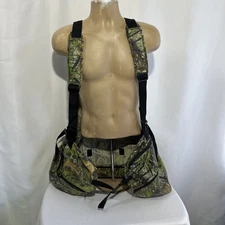 Vtg Fieldstaff Mossy Oak Obsession Camo Turkey Vest Padded Seat Mens XL- 2XL