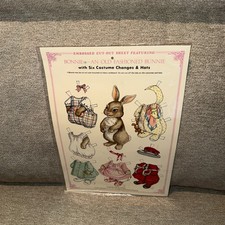 1986 Bonnie An Old Fashioned Bunnie 6 Costumes Changes Hats Embossed Paper Dolls