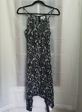 Old Navy Black White Spaghetti Strap Sheer Dress Women's Size S