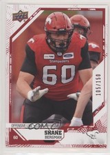 2019 Upper Deck CFL Red 105/150 Shane Bergman #162 e5r