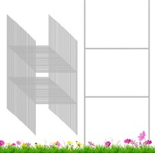 25 Pack Yard Sign Stakes, 24x10 Metal H-Stakes for Real Estate, Custom Sliver