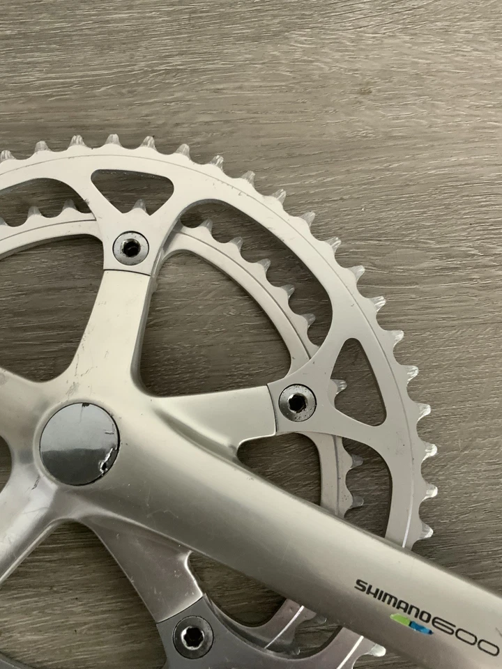 JUEGO DE BIELAS SHIMANO 600 ULTEGRA DOBLE 52-42 DIENTES 170 MM BRAZOS 6400 6, 7, 8 VELOCIDADES Foto 3 de 4