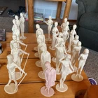 Vintage Lot 24 MARX Campus Cuties Unpainted Original Female Figures 1964 READ