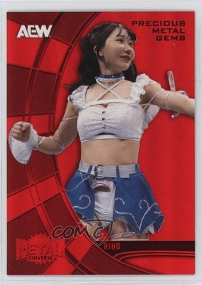 2025 Skybox Metal Universe AEW All Elite Wrestling PMG Red 91/100 Riho #82 0fi6