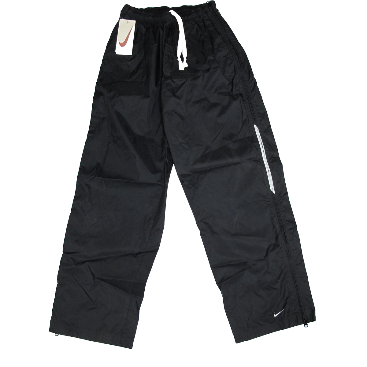 Vintage Nike Track Pants Mens Large 90s Black Baggy Windbreaker