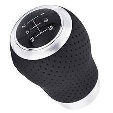 5 Speed Manual Gear Shifter Stick Handle Black Black With Black Stitching