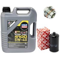 MotoröL Set 5W-40 5 Liter + ÖLfilter + Schraube FüR VW Transporter IV Bus Kasten