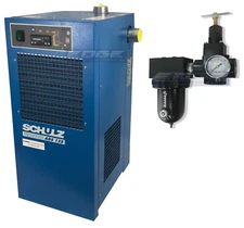 SCHULZ 125 CFM REFRIGERATED COMPRESSED AIR DRYER, 25HP & 30HP COMPRESSORS, 115V