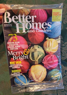 BETTER HOMES and GARDENS Magazine DECEMBER 2015 Christmas Issue NEW IN PLASTIC!