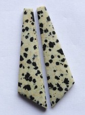 41.55 Cts Natural Dalmation Jasper 50.4mm X 13.5m each Cabochon Loose Match Pair