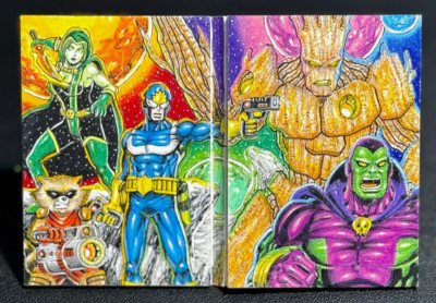 Marvel Guardians of the Galaxy Adventure Sketch Card 1/1 by Erico R. Calimlim