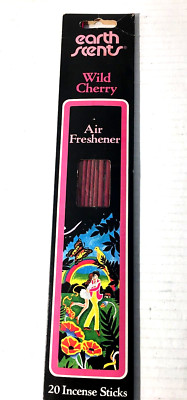 Vintage Earth Scents Wild Cherry Incense Sticks Made In The U.S,A, 1982