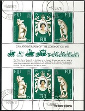 Fiji 1978 QEII Coronation 25th ANNIV. Minisheet Fine Used CTO with Gum SG 549-51
