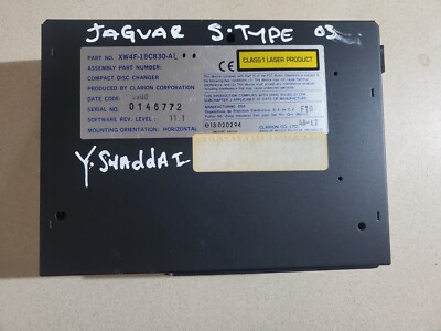 00-03 Jaguar S-Type X200 Audio Player 6 Disc CD Changer XW4F18C830AL OEM
