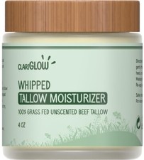 Beef Tallow for Skin Care -100 Grass Fed- Whipped Moisturizer for Face and B...
