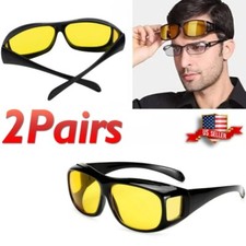 2PC Day  Night Vision HD Sunglasses UV400 Driving Glasses Unisex Sports Eyewear