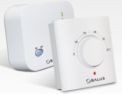 Salus ERT20RF Mechanical Manual RF Wireless Room Thermostat ERT 20RF Simple  Stat | eBay