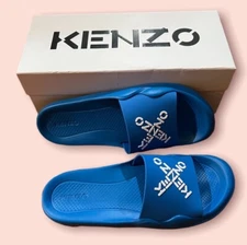 Kenzo Mens Blue Poolside Slides ~~ NIB