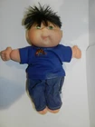 VINTAGE Cabbage Patch Kids Doll Black Hair Green eyes Boy Xavier Roberts 1995