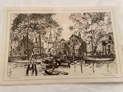 Lionel Barrymore Vintage Hand Drawn Nautical Placemats - Lot Of 2