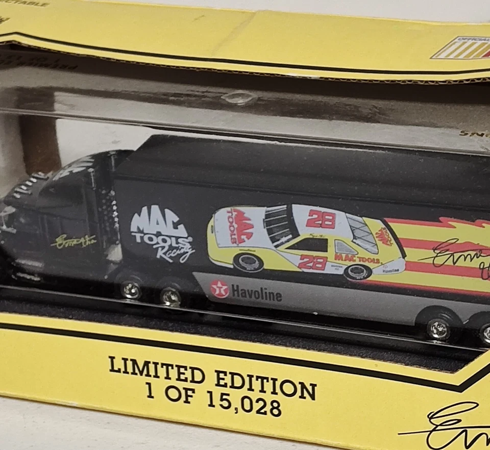 1:87 RC (ERTL) NASCAR #28 FORD AEROMAX "MAC TOOLS" DIECAST SEMI TRUCK BANK - Image 2 of 4
