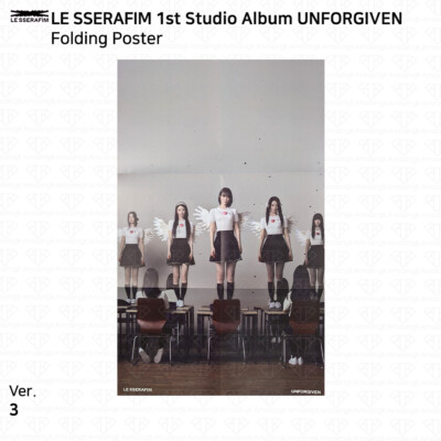 Le Sserafim 1st Studio Album Unforgiven Official Folding Poster