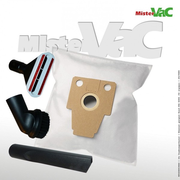 10X Staubsaugerbeutel + DüSenset Kompatibel Mit Bosch Bsg 81466 Ergomaxx Prof.-image