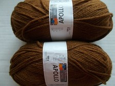 Schachenmayr SMC Apollo yarn, Cinnamon brown , lot of 2 220 yds each 