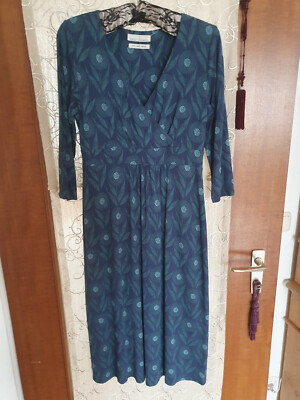 Kleid Seasalt Cornwall 36/38 Midi Blau Grün Empire