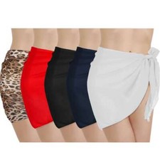 Womens Chiffon Bikini Cover Up Swimwear Mesh Beach Scarf Pareo Wrap Skirt 2025