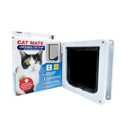 Cat Mate Lockable Cat Flap Weatherproof Draftproof with Door Liner to