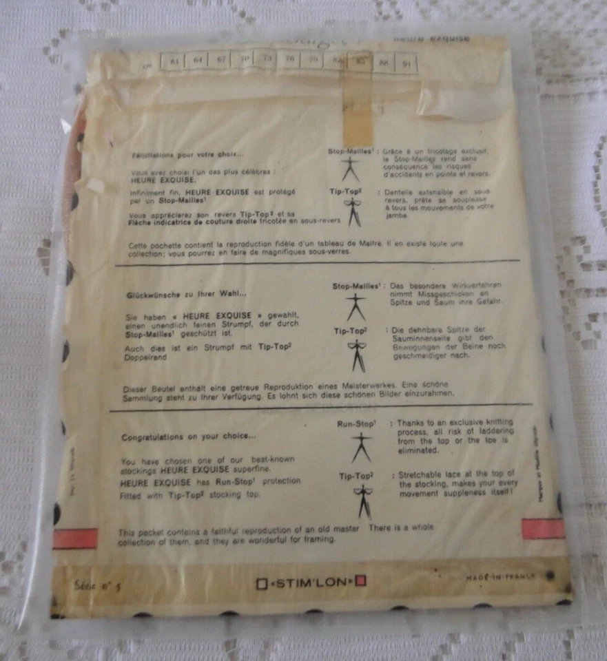 Paar Strümpfe Frau Stim ' Lon Rechts Naht Dusk Größe 4= 10 Le Bourget - Bild 2 von 4