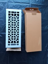 Signature Hardware White Steel Floor Register 4"x12"