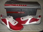 100% AUTHENTIC NEW MEN PRADA RED LINEA ROSSA PUNTA ALTA SNEAKERS UK 8.5/US 9.5 D — photo 6
