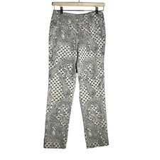 Pure Amici Pants Women's Size S Black White Paisley Artsy Boho Made in USA