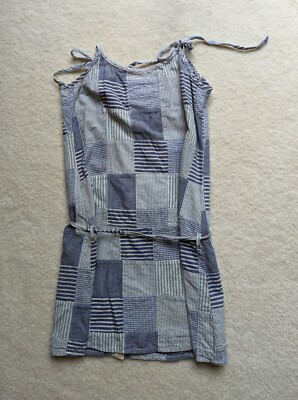 American Eagle Womens Preppy Blue Plaid Patchwork Plaid Sun Dress Size 4  EUC | eBay