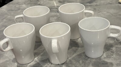 IKEA 365+ Set Of 7 Susan Pryke 4'' White Mugs 21986 Tea Coffee Cups Unused!