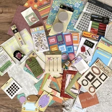 LOT NOS Scrapbooking Card Making Craft Albums Papers Stickers Bling Sheets Tools