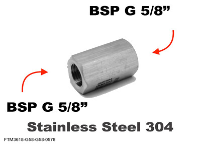 BSP G 5/8'' Female to G 5/8'' Female Stainless Sensor Adaptor Fittings Conversion