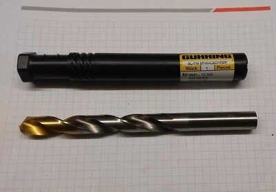 GUHRING 12.3 MM ( 31/64" ) 9651 series din338 TiN coated tip JOBBER DRILL